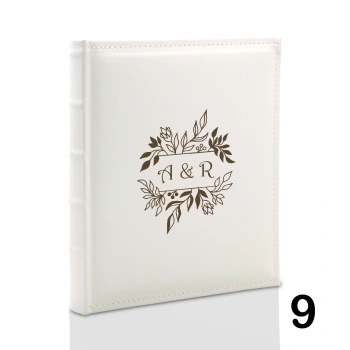 Album ślubny, wklejany, 60 kremowych stron, personalizowany, 12 wzorów